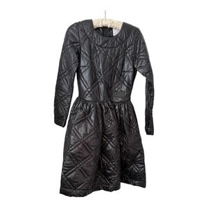 LUXTON black quilted puffer dress small